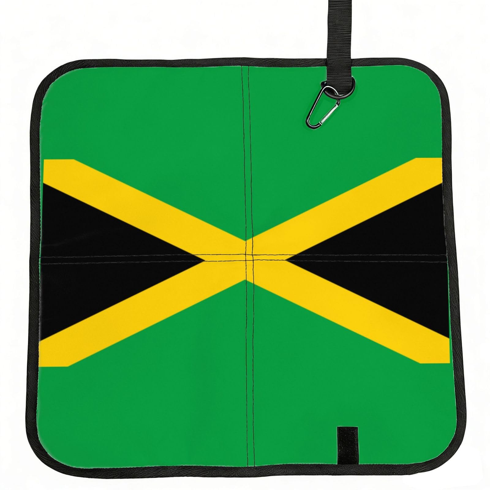 ERCgad Jamaica Flag Print Foldable Seat Cushion Portable Chair Pad Lightweight Travel Outdoor Office Home