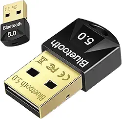 Receptor Adaptador Bluetooth 5.0 USB 2.0 para PC e Notebook – 20m de Alcance – Compatível com Windows 7/8/8.1/9/10/11 – Conecta Mouse, Teclado, Fones, Controle Gamer e Impressoras - Premium