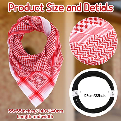 Hoolerry WL-HOOLERRY-922 Arab Shemagh Muslim Keffiyeh Head Wrap Scarf Arabic Tactical Desert Headwear With Aqel Rope Halloween Costume Accessories thumb #1