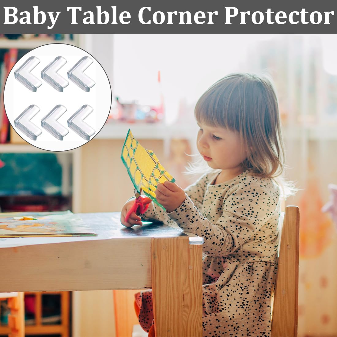 6 Paraspigoli Per Bambini Trasparenti - Gomma Morbida Con Biadesivo Forte, Protezione Angoli - Foto 14