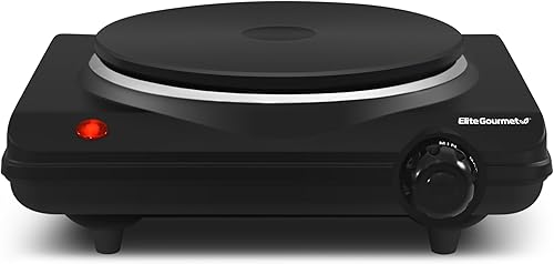 Elite Cuisine ESB-301BF Maxi-Matic Anafe con quemador eléctrico para un solo buffet de 1000vatios color negro Negro