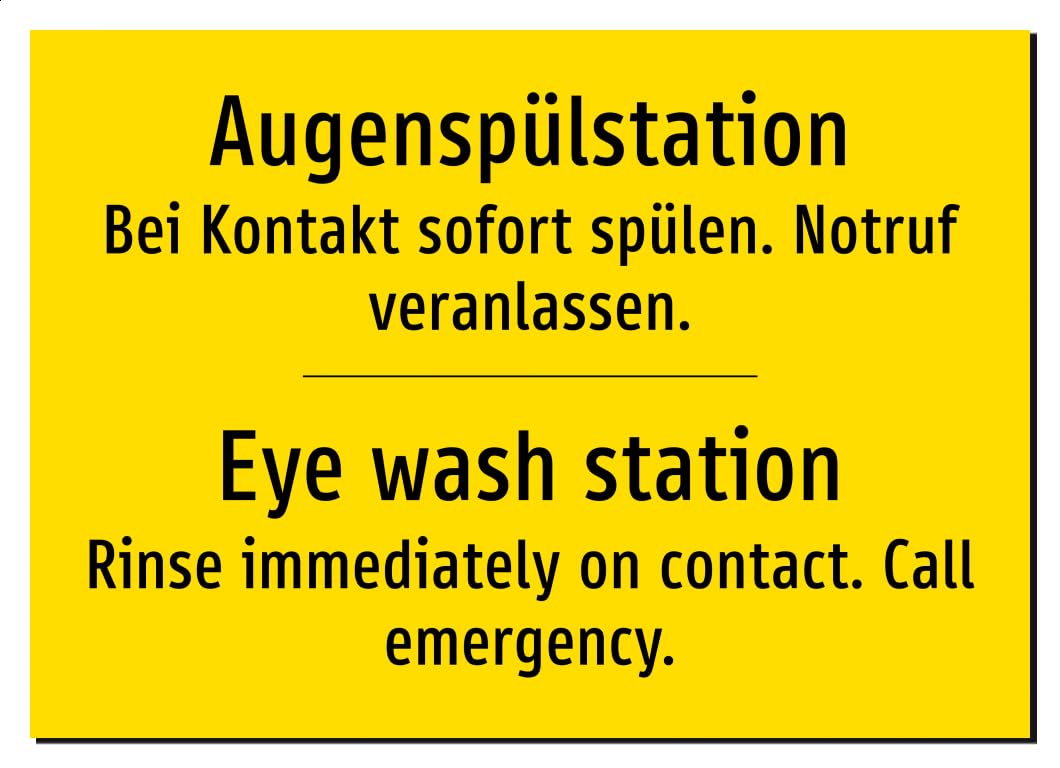 60758-DEEN-T-13 | Augenspülstation/Eye wash station Schild Deutsch