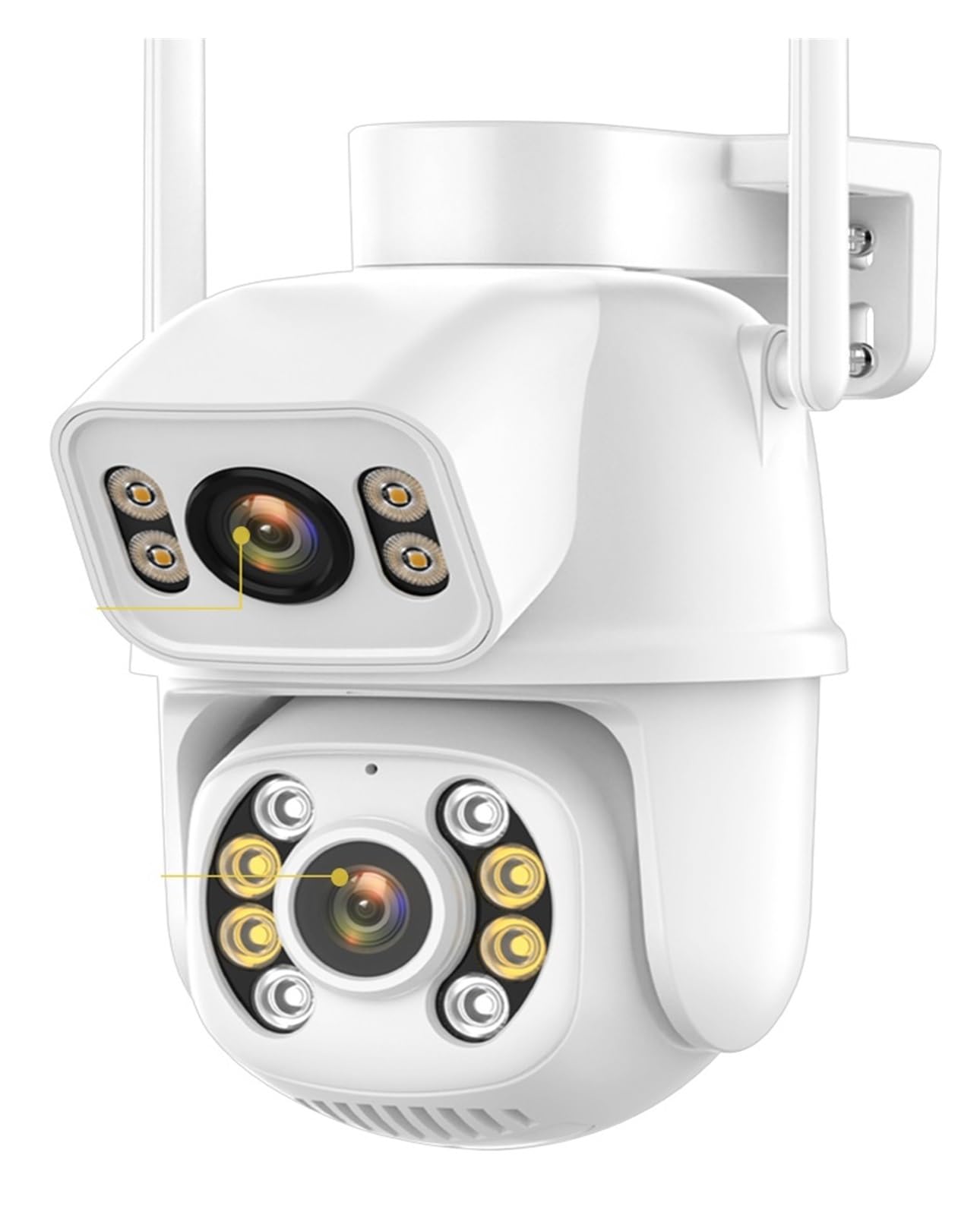 Kamera monitoringowa, 8MP 4K HD kamera IP zewnętrzny podwójny obiektyw z podwójnym ekranem Ai automatyczne śledzenie kamera PTZ bezpieczeństwo CCTV nadzór wideo, Bezpieczeństwo, Zabezpieczenie przed