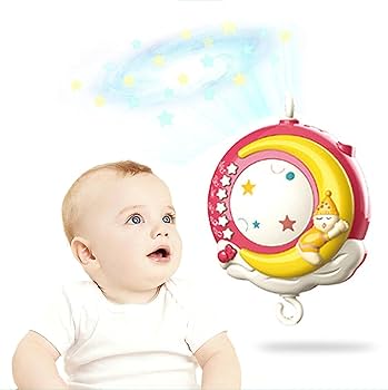ベビーベッドベルガラガラおもちゃ0-18ヶ月投影幼児快適おもちゃ 赤ちゃんガラガラベビーベッドモビールおもちゃホルダー回転