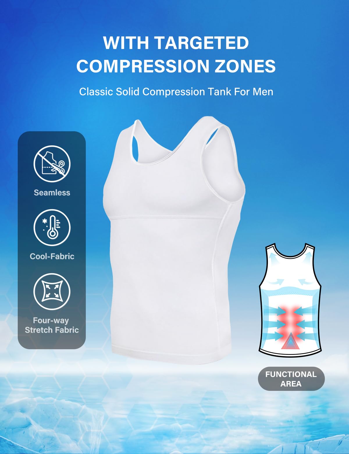 Débardeur de Compression Homme Maillot de Corps Gaine Ventre Plat Homme Gainant Minceur sous-vêtements