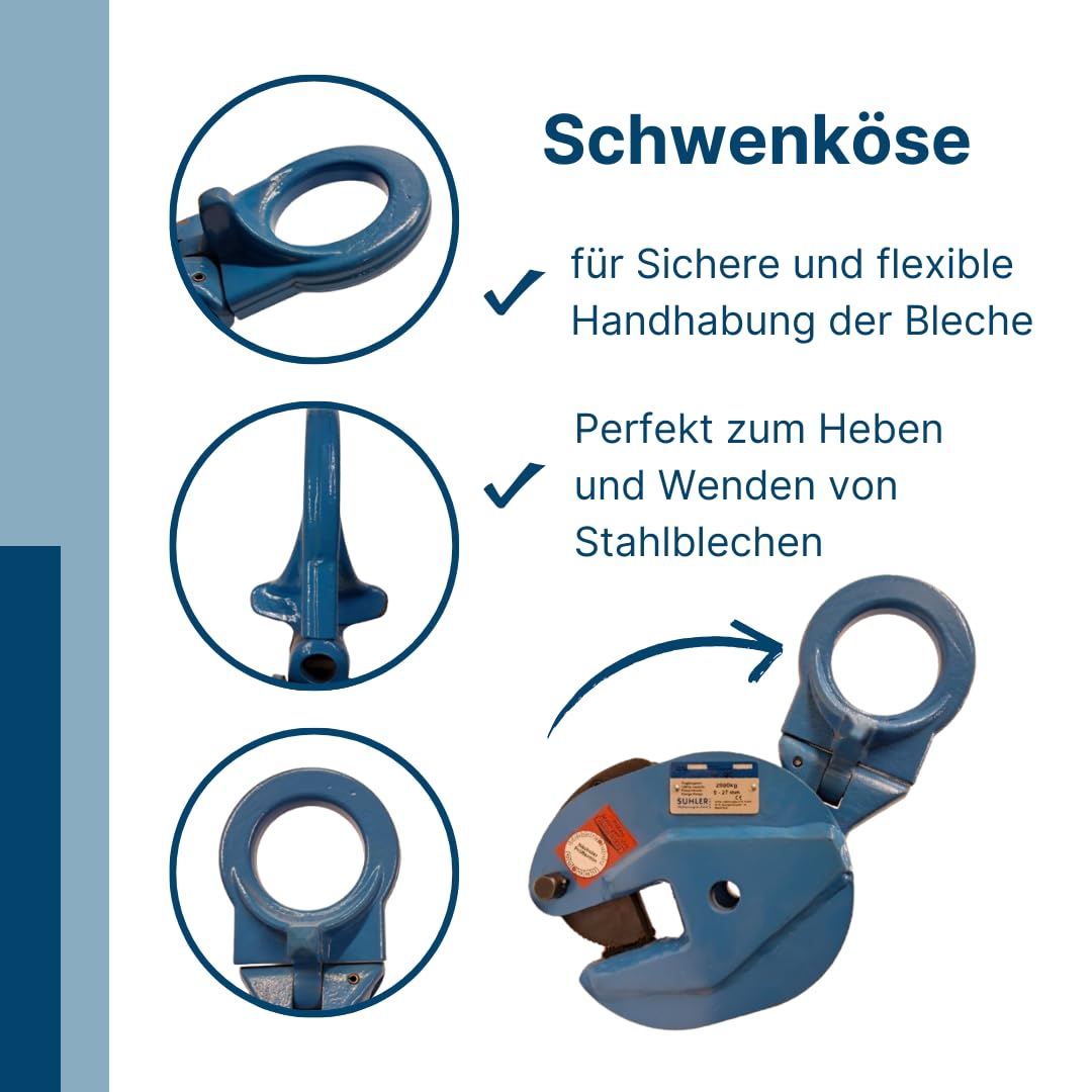 Blechgreifer/Blechklemme/Hebeklemme Tragfähigkeit: 500kg / 0,5t