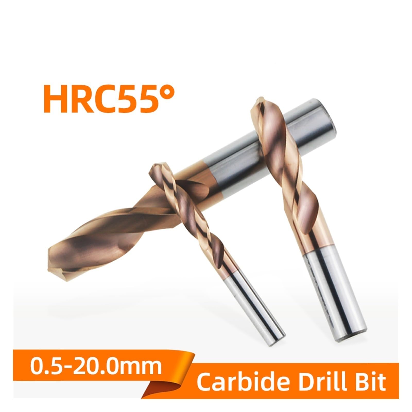 1 Uds. Brocas de Metal de Brocas de Carburo de Tungsteno HRC55° | For torno CNC, herramienta for metalurgia dura de perforación de acero inoxidable, 7,1-13,0mm(10.4mm)