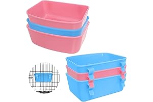 Guinea Pig Food Bowl - 6 Pack Feeder for Guinea Pig, Small Pets