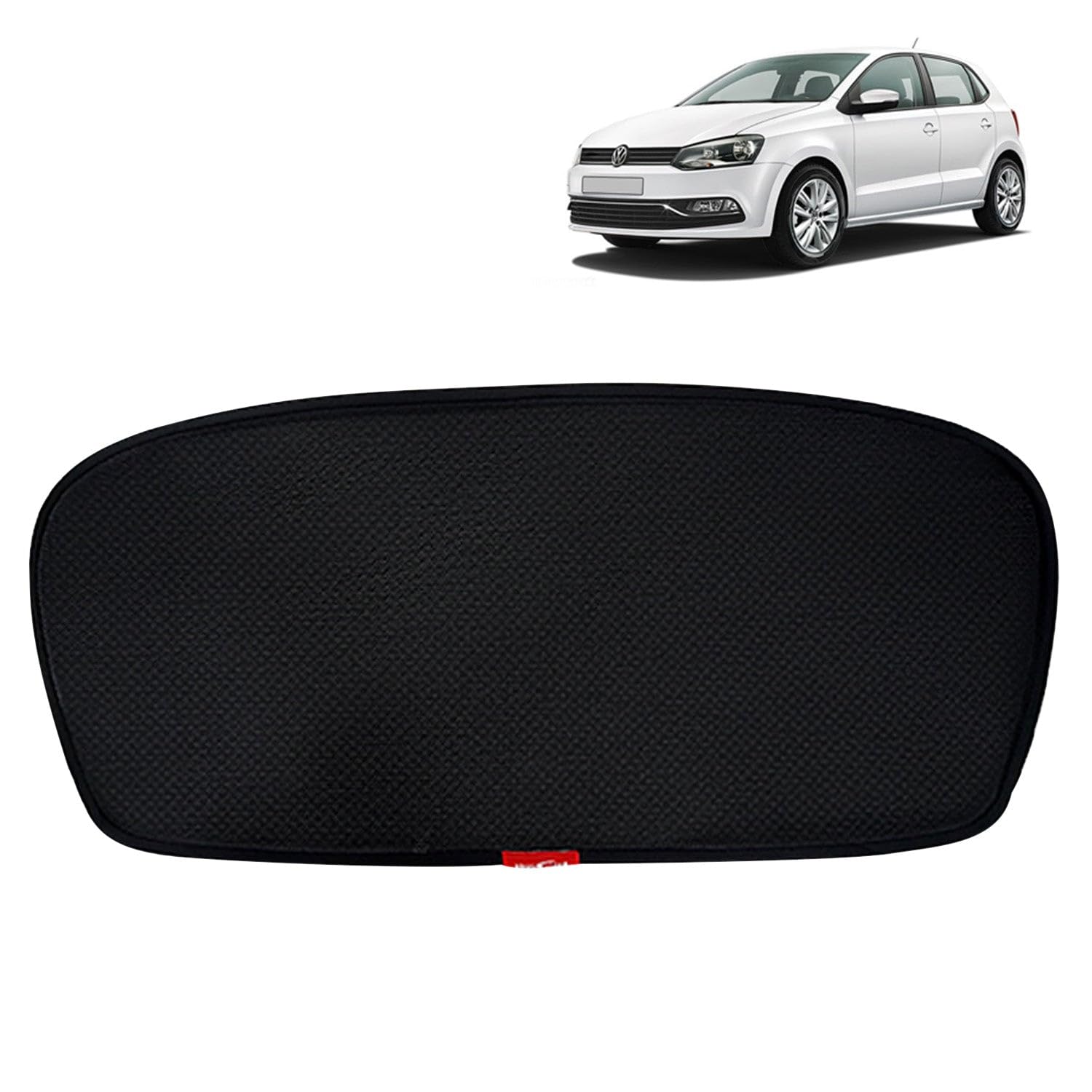 KINGSWAY Accessories Car Sun Shade Rear Windshield Non Magnetic Fix Type Curtain Only Compatible with Volkswagen Polo Year 2009 to 2022 All Model, Premium Car Dicky Sunshade, Pack of 1 Pcs