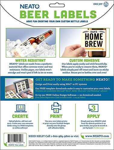 Neato BEER-40 Glossy Beer Bottle Labels thumb #4