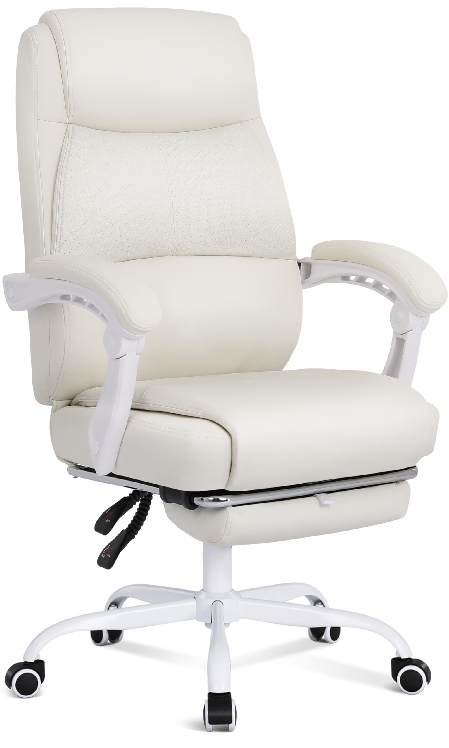 Misolant Big and Tall Office Chair with Footrest, High Back Desk Chair with Linkage Armrest, 90-155° Recline Executive Computer Chairs with Adjustable