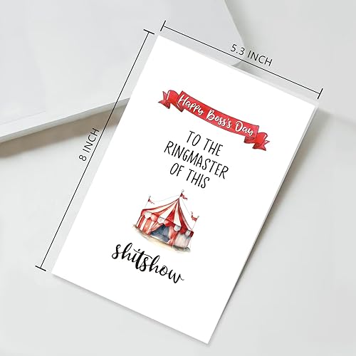 Miniatura 2 de Divertida tarjeta del día del jefe regalos para mujeres jefas, hombres, bonita tarjeta del día del jefe para él y ella, tarjeta de agradecimiento al