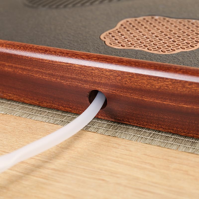 Amazon.com | 乌金石瓷中式实木茶盘Tea tray 排水蓄水双用茶托盘家用