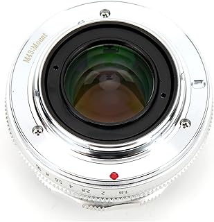 Naroote 25mm F1.8 M4/3 Mount Lens, Portable MC Multilayer Large Aperture 25mm F1.8 APS‑C Lens with Lens Cover for E‑M10 E‑PL9 GF9 GF10 for GM1 GM5 GM7 GX1