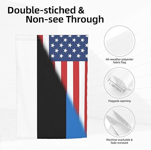 Miniatura 8 de Bandera de país de Estonia, bandera de jardín americano, 12 x 18 pulgadas, pancartas verticales de doble cara para decoración del hogar, granja,