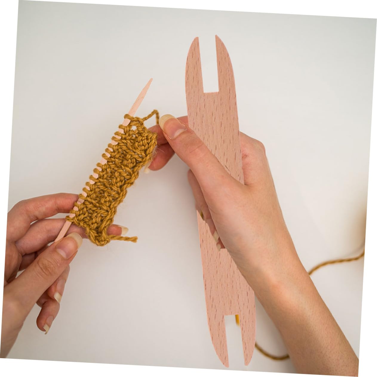 SEWACC 4 Sätze Pendeln Webstöcke Schiffchen Weben Strickstühle Strickwebstuhl Pullover Weben Schiffchen Braid Tool Strickset Werkzeug Stricknadeln Aus Holz Holzschiffchen 2 Stück * 4