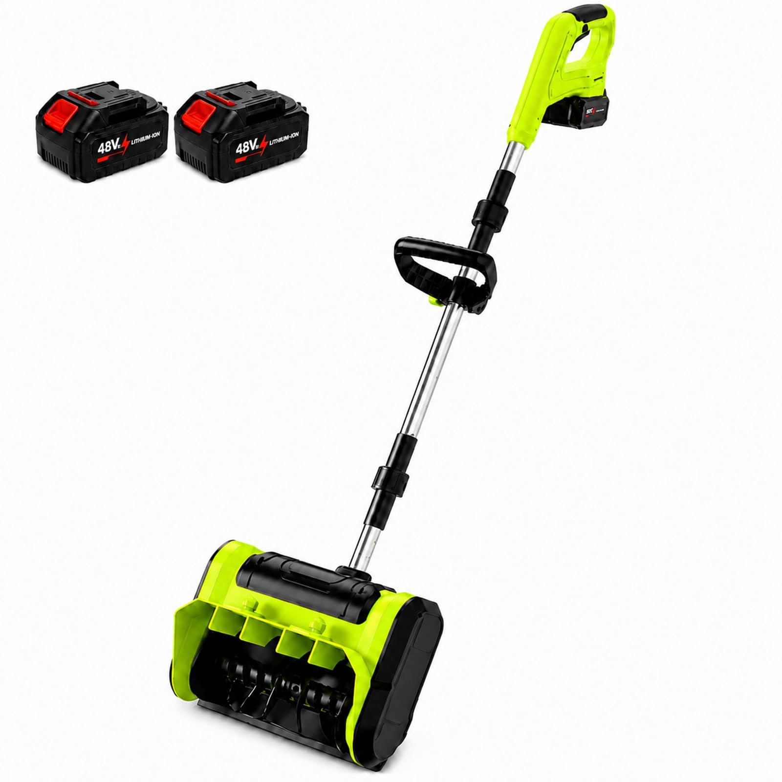 Łopata do Śniegu Brushless, 21 V, 25 cm, Zasięg Wyrzutu 8 m, ±30° | Odśnieżaj bez Kabla dzięki 2 Akumulatorom 3,0 Ah, Wyrzutowi aż do 8 m i Regulacji Kierunku na Podjazdach, Tarasach i Schodach