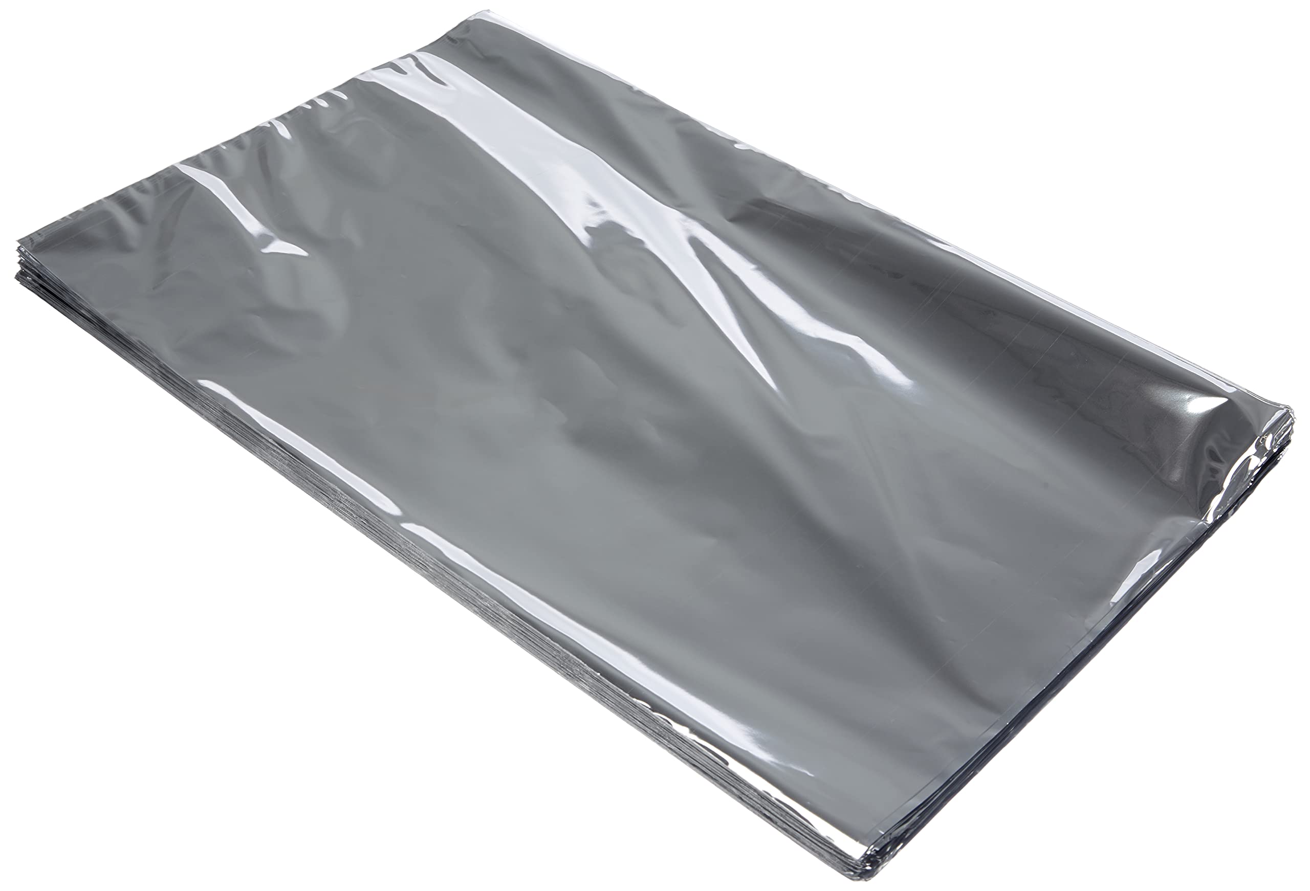 Italpak Sacchetti Regalo, Buste Regalo Metallizzate Tinta Unita - 50 pz, 25x40cm, Argento