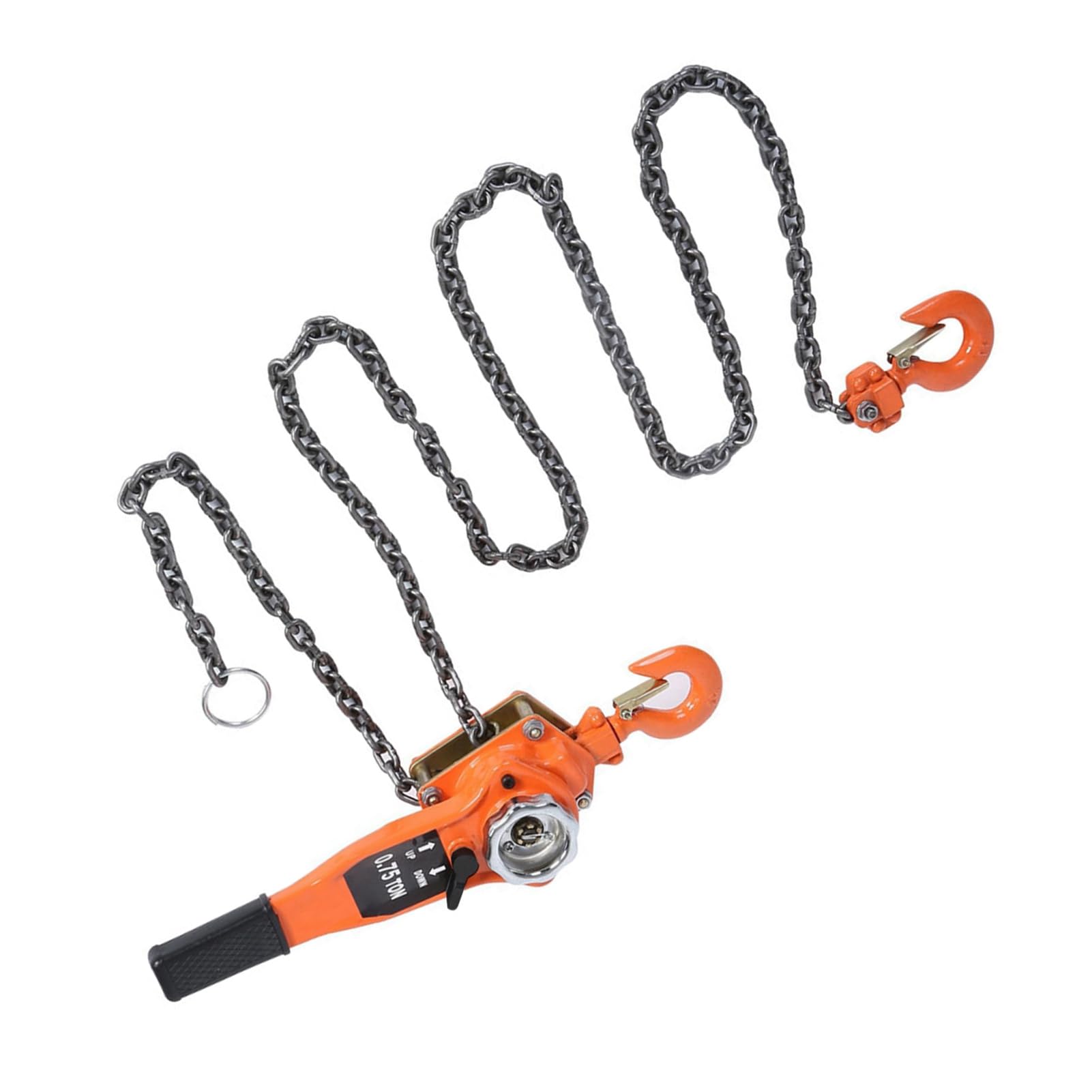 Aramox Kettenzug, Manueller Hebelzug, Verzinkter Manganstahl, 0,75 Tonnen, 9,84 Fuß Hubhöhe, Anti-Drop-Ring, Haken aus Legiertem Stahl, für Garage, Werkstatt, Lager