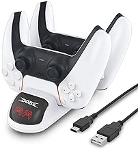PS5 Controller Charger Station, PS5 DualSense Controller Charging Dock,PS5 Controller Charger Station with Two Type-C Adapter