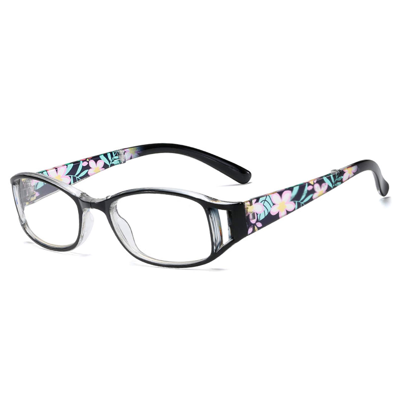 Okulary do czytania, wysokiej jakości, modne, wygodne, super pomoc w czytaniu, dla kobiet i kobiet, stylowe okulary do czytania, z nadrukiem, składane okulary do czytania, czarne, +1,5