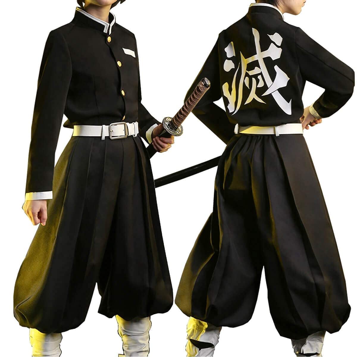 Fiamll Tanjirou Zenitsu Giyuu - Costume cosplay per anime giapponese, kimono demon cosplay