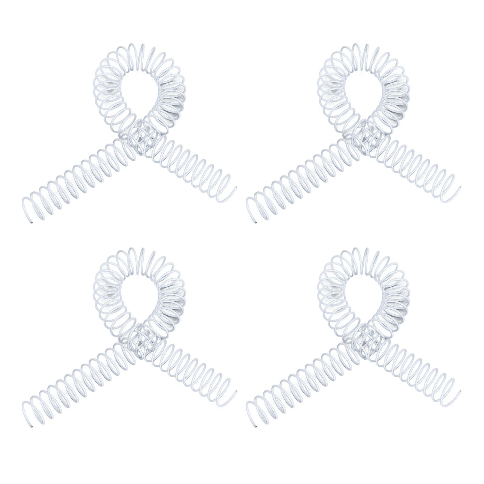 100 Pezzi 48 Pettini per Rilegatura Ad Anelli, capacità 140 Fogli, Passo 4:1, Dorsi di Rilegatura in Plastica, Ideali per Notebook, Calendario, Album di foto. (WHITE)