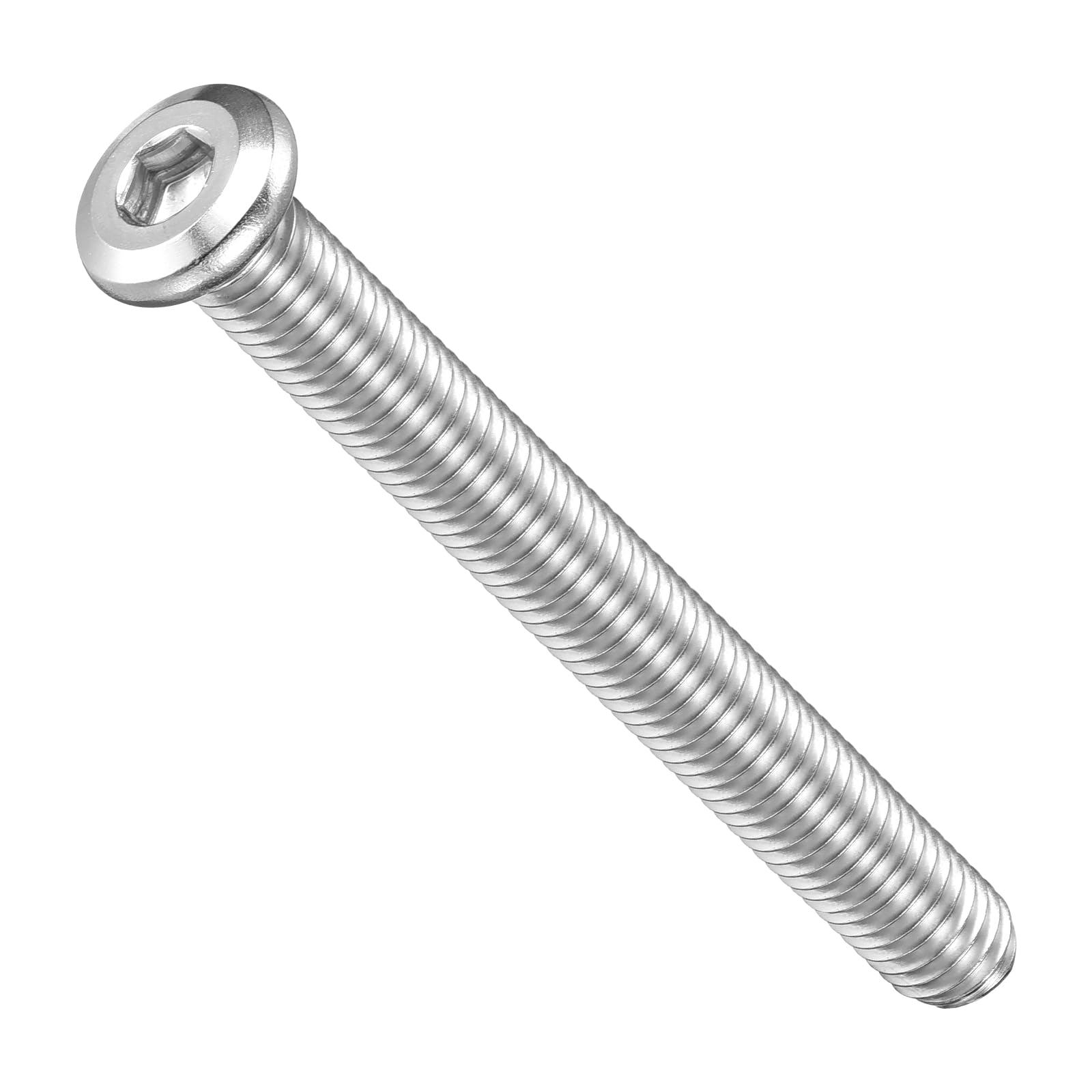 METALLIXITY Flat Head Hex Socket Cap Screws Bolts(M8-1.25x75) 5Pcs, 304 Stainless Steel Hex Socket Furniture Bolts Screws