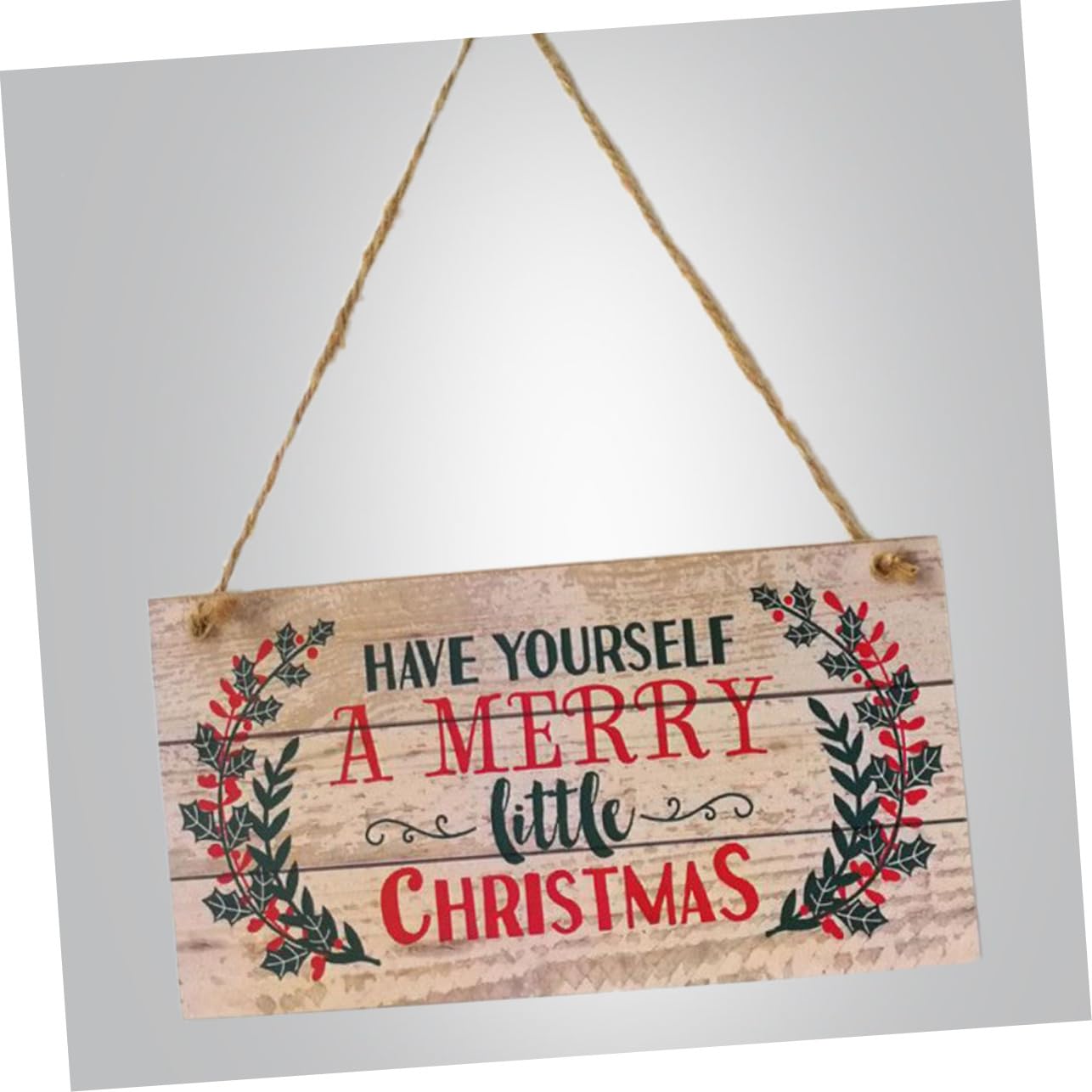 PRETYZOOM Adorno Navideño Colgante de Madera para Puerta de 20 X 10 X 0,5 Cm, Adorno Navideño para Fiestas y Ambiente Festivo Hogar