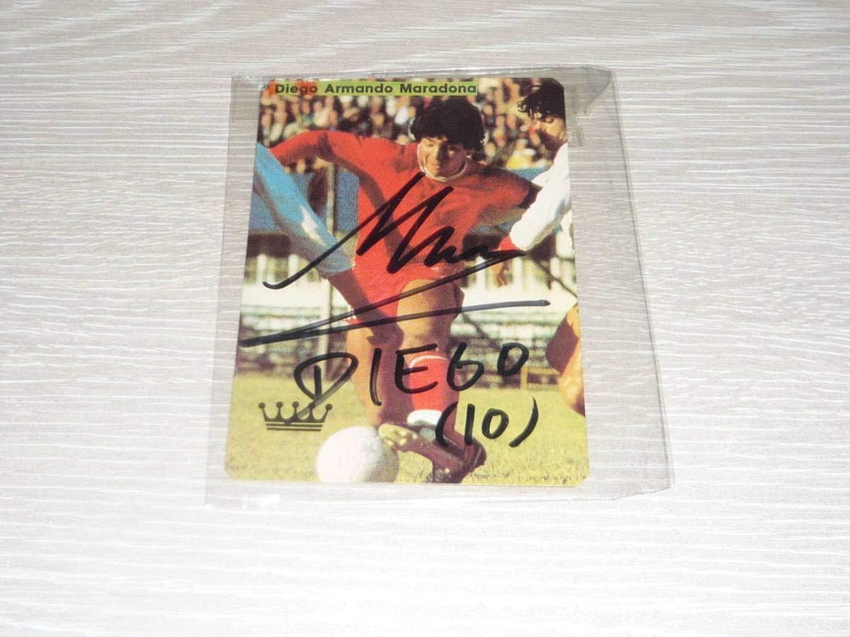 Amazon Co Jp 1987当時 ディエゴ マラドーナ 直筆サインカード 絶頂期当時のサイン ホビー 通販