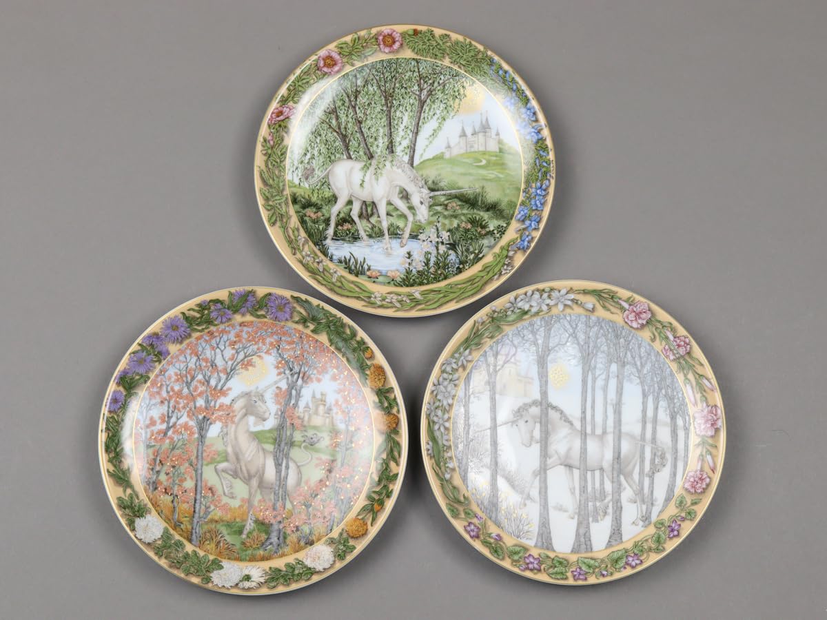 Amazon.co.jp: フッチェンロイター ユニコーン 飾り皿 3枚