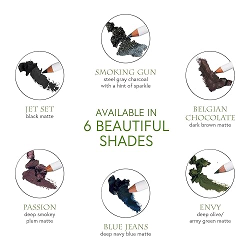 Miniatura 6 de Honeybee Gardens Lápiz delineador de ojos sin esfuerzo en pasión, rica pigmentación, suave, duradero, vegano, sin gluten