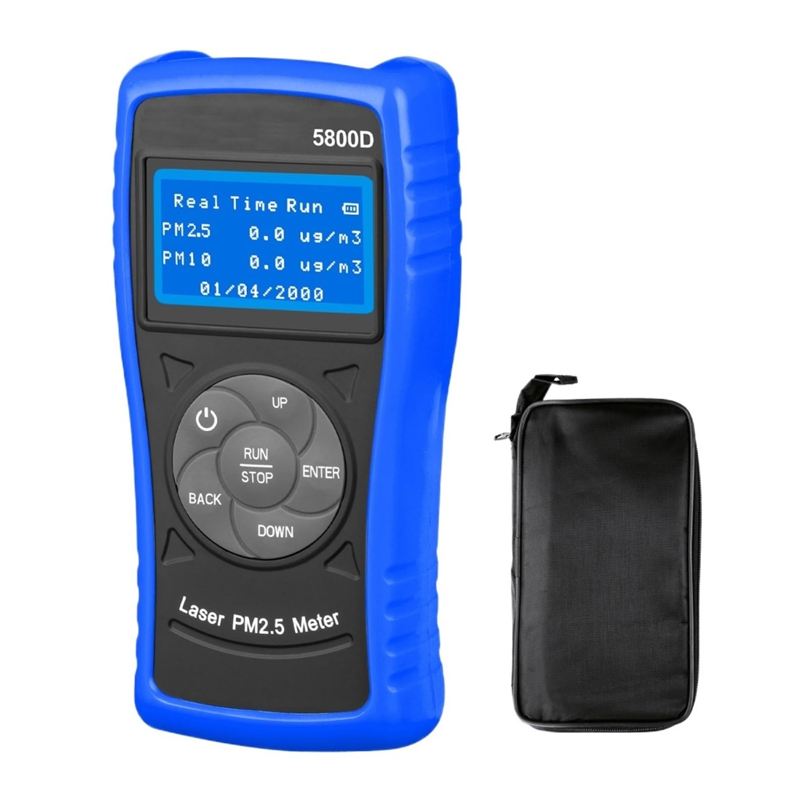 Rilevatore PM2.5 Monitor Della Qualità Del'aria PM10 Analizzatori Di Gas Inalati Tester Ad Alta Precisione For L'ambiente(5800D-BU)