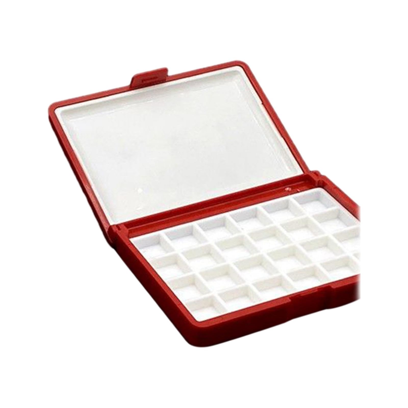 Empty Watercolor Palette Box Paint Palette Box for Painters Artists Students A 24grids,flat,24 grids