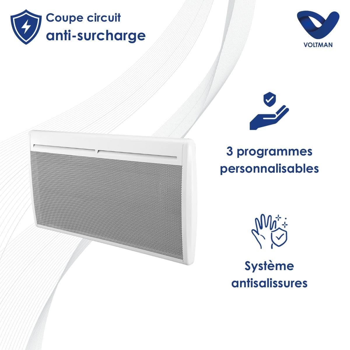 Voltman Chauffage électrique Panneaux rayonnants 2000W