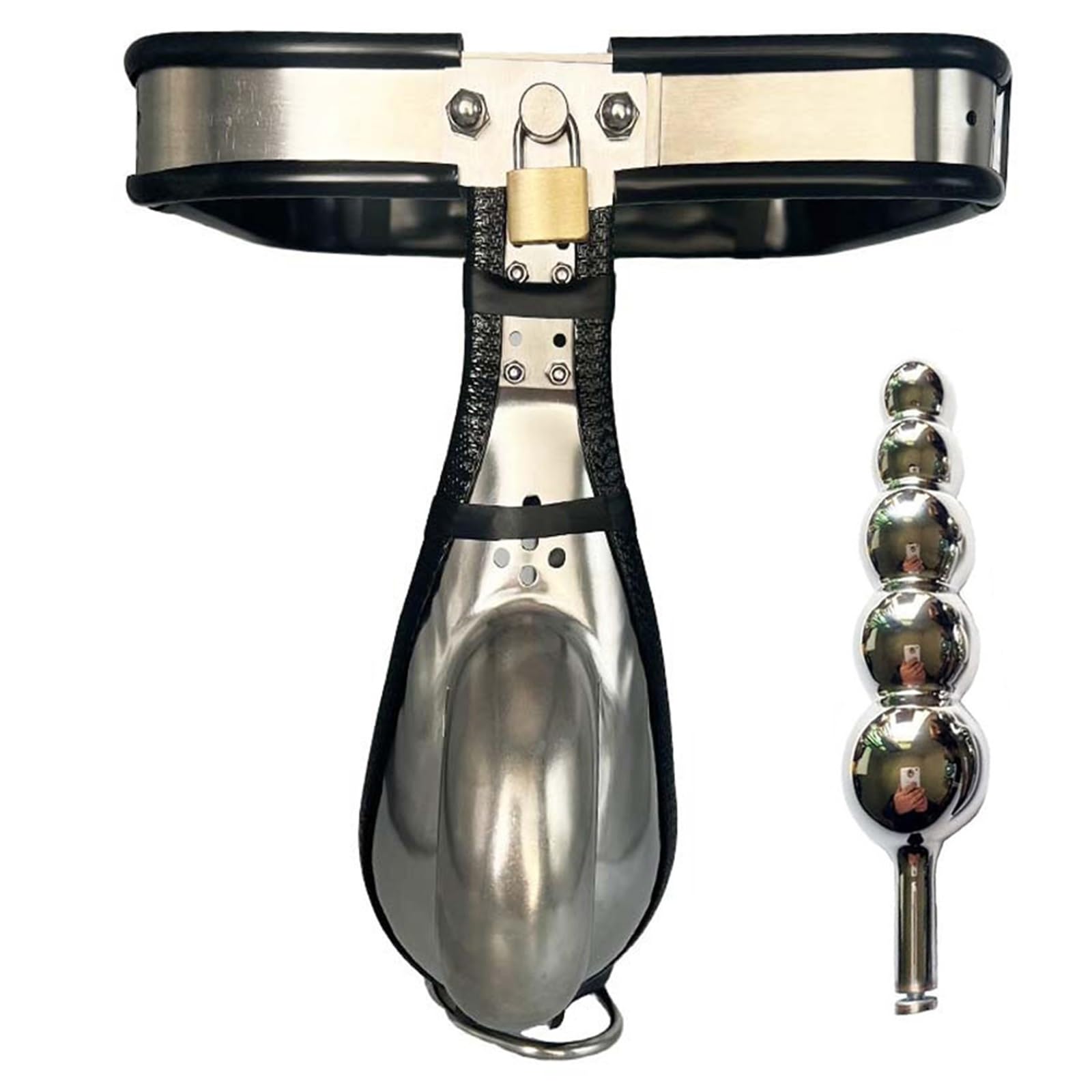 Neuer Keuschheitsgürtel Für Herren mit Metall Anal Plug Keuschheitskäfig Peniskäfig Cock Cage, Unsichtbar Chastity Belt Male Fetisch Höschen ​Bündel SM Extrem Keuschheit Sex Sexspielzeug