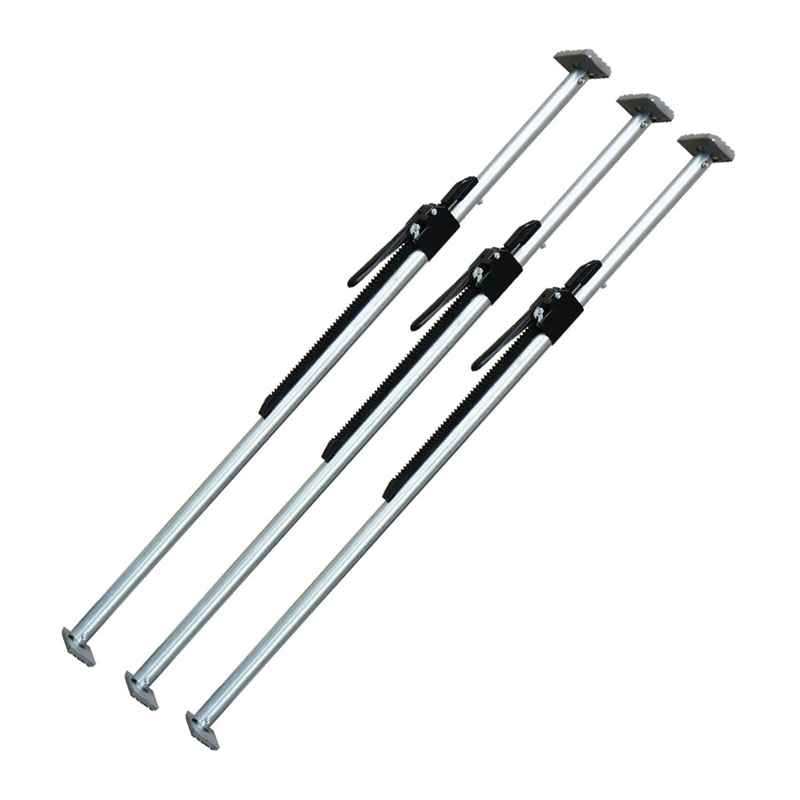 QIYFOZ Ratcheting Cargo Bar，，Adjustable Pickup Truck Bed Cargo Bar, 51.2-74.8 Inch Universal Ratcheting Stabilizer, Truck Bed Divider for Cargo Security - 3 Piece Set (130-168cm