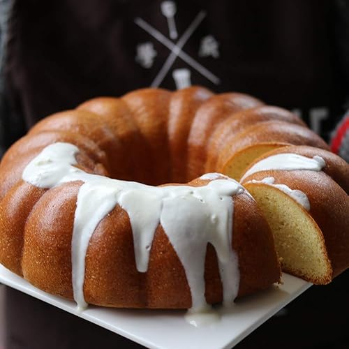 Miniatura 6 de Molde de tubo estriado antiadherente para tartas de acero al carbono resistente de 9 pulgadas, moldes para estanques para hornear con asas para