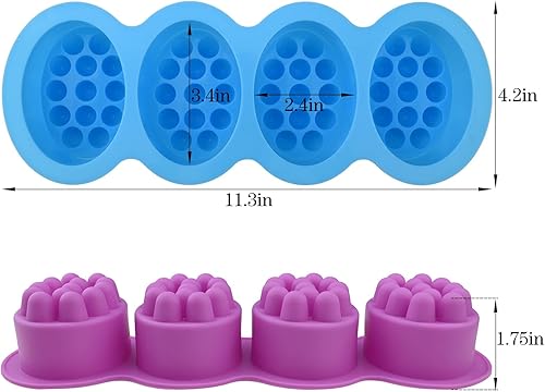 Miniatura 4 de Actvty Moldes de jabón de silicona para barra de masaje, paquete de 2 moldes de hielo para peine de cabello 3D, moldes de jabón de silicona para