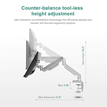 Amazon.com: EleTab Dual Arm Monitor Stand - Height