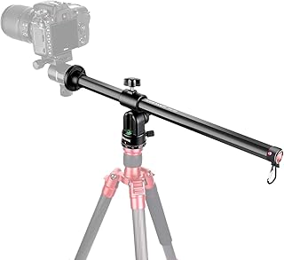 Neewer Tripod Boom Arm, 19.7" Horizontal Center Column Tripod Extension Arm Rotatable 360?Aluminum Alloy Swivel Lock for Overhead Photography, Macro and Low-Angle Shooting, Load up to 22lbs/10kg