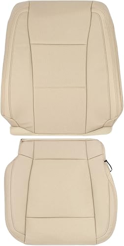 USAutoSeatCover 2015 2016 2017 for Ford F150 Lariat Passenger Top Bottom Leather Seat Covers Tan