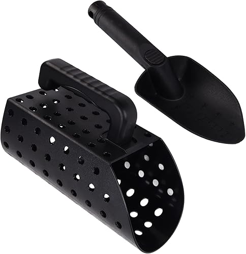 Cuchara de arena de detección de metales, pala de detector de metales, herramienta de excavación de tesoros de tamiz de arena, tamiz de arena manual