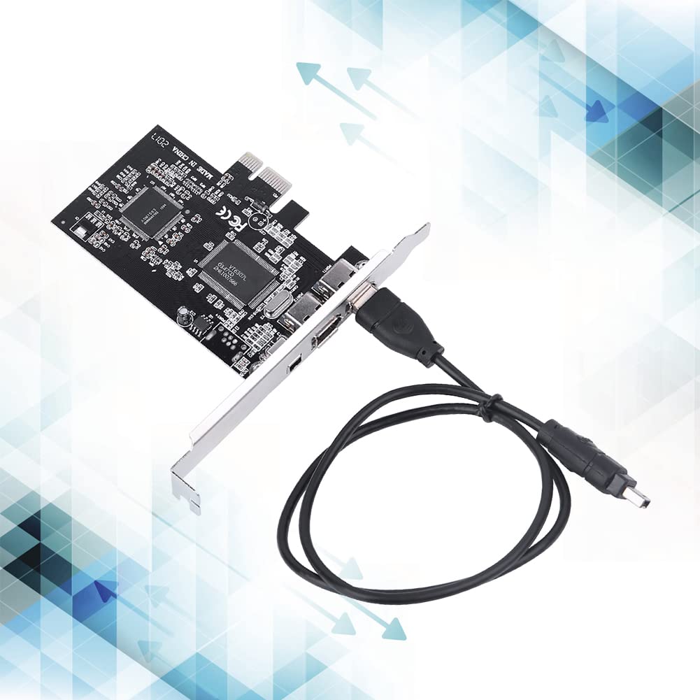 Carte PCI-Express, PCI-E PCI Express Carte contrôleur FireWire 1394a IEEE 1394 avec Câble Firewire Carte Contrôleur 800Mbps - FireWire avec IEEE 1394-1995 pour Bus Série Hautes Performances