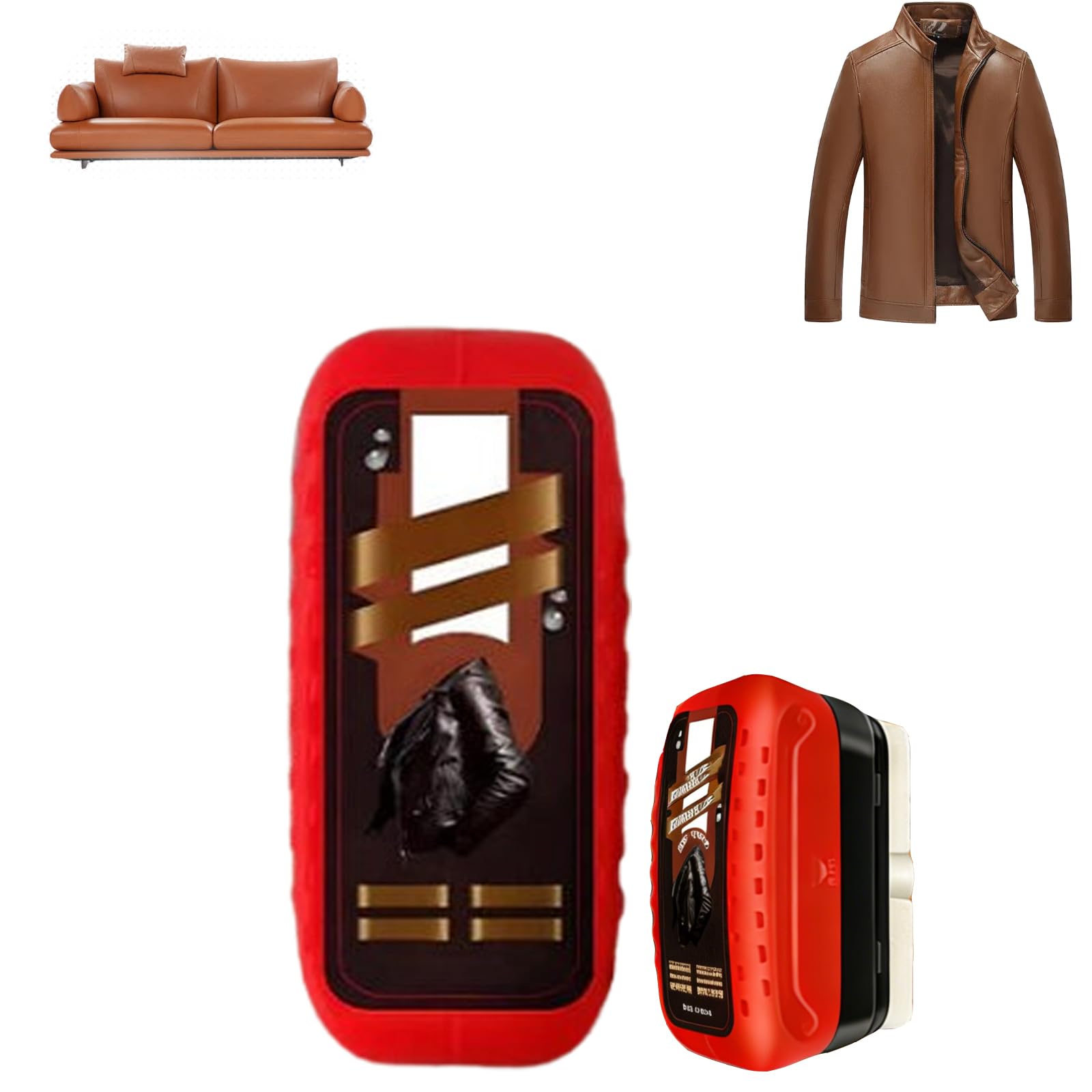 2-In-1 Leather Cleaner And Conditioner, Leather Maintenance Agent Brush, Deep Leathers Cleaner, For Car Couch Boot Bag Jacket Saddle Gloves Upholstery Sofa Purse (1PC)