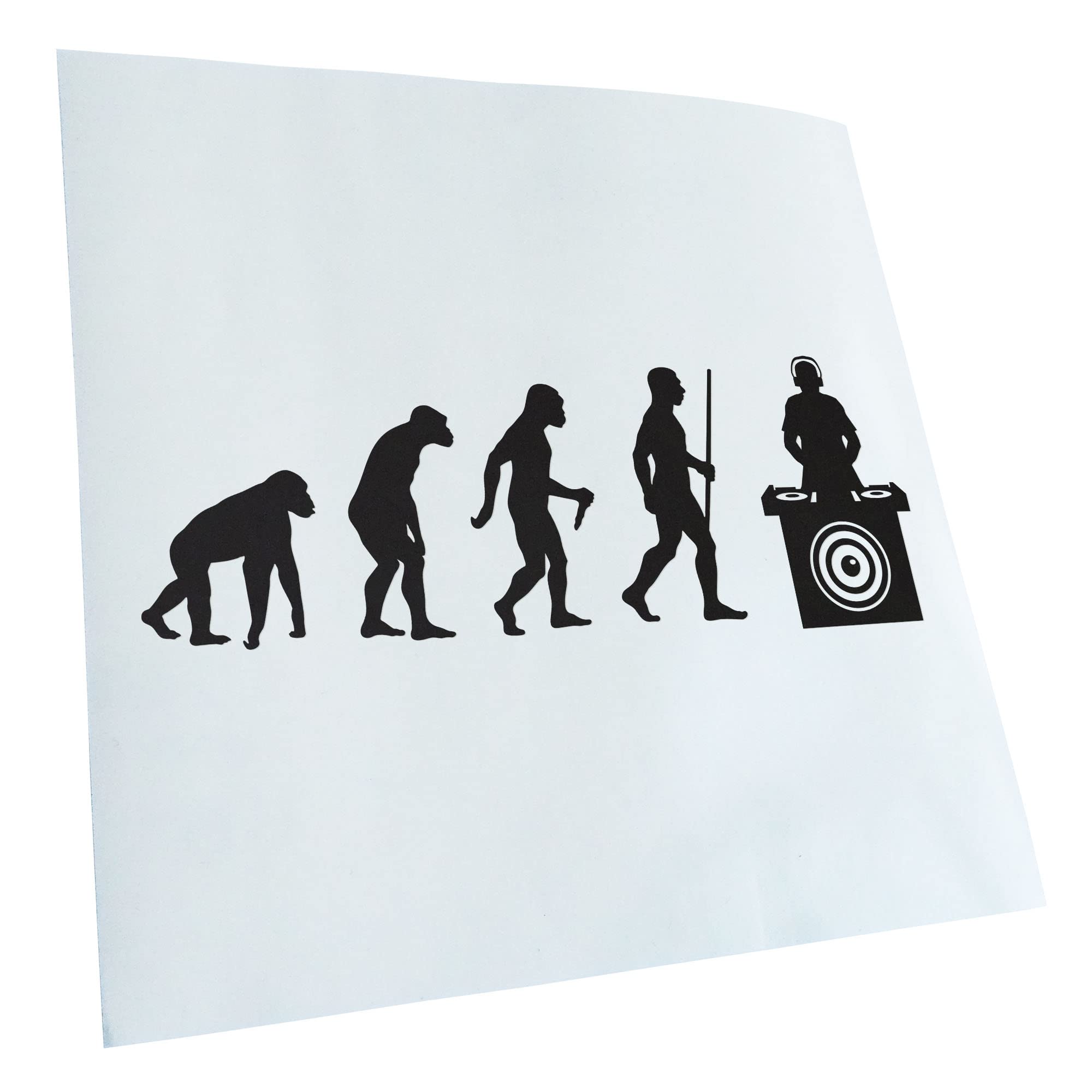 Kiwistar - Car Sticker - DJ Music Bass Evolution - Matte Black - 30 x 11 cm - Rear Window Car Sticker Weatherproof for Car Truck Moped Truck - Sticker Exterior Self-Adhesive Tuning Accessories for