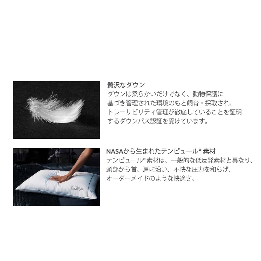 Amazon｜テンピュール(Tempur) 枕 まくら ホワイト 対応カバー