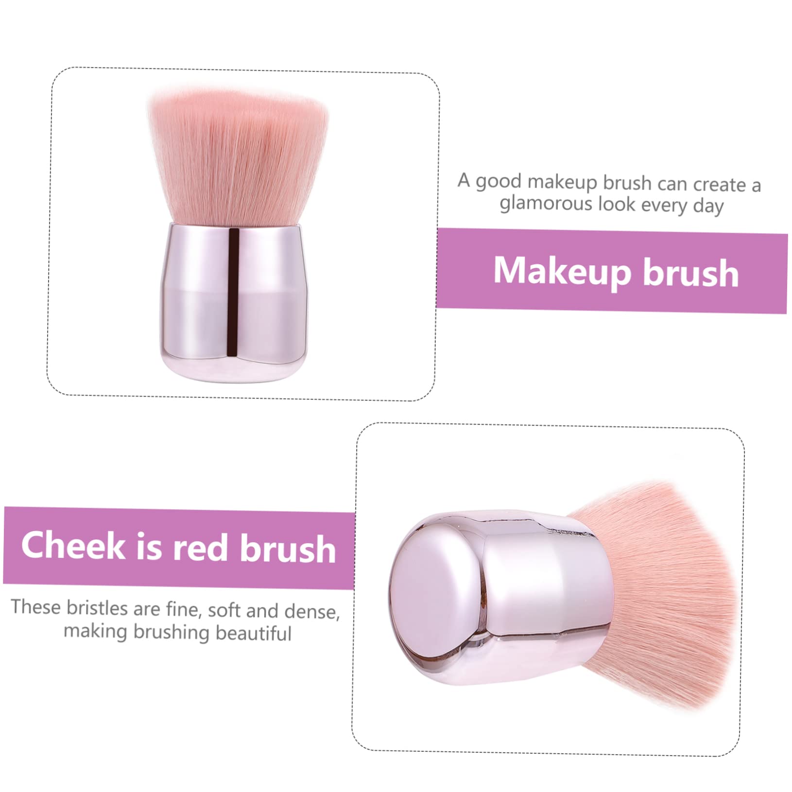 VICASKY Elegant Makeup Brush Portable Blush Makeup Brush Mushroom Head for Face