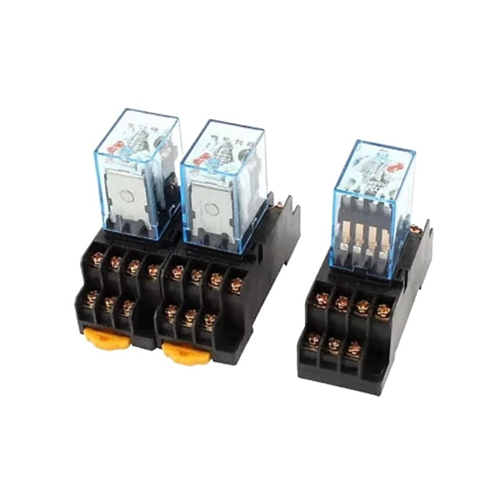Relé de potencia, HH54L, DC 24 V, 14 pines, Montaje en carril DIN | Modelos: 4PDT / 35mm, Cant.: 3 unidades