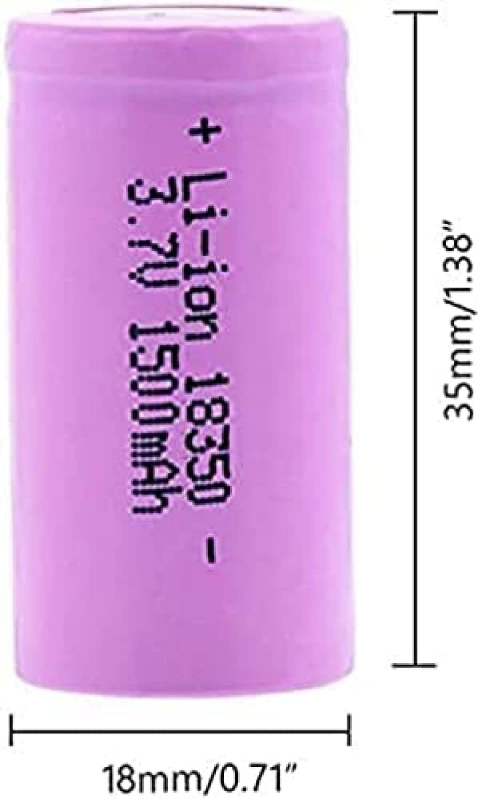 SCUHCVHH 6 Pieces 18350 3.7V 1500 Mah Max 10A Rechar Li-Ion Ba for s Led Headlight Camera Light Remote Control